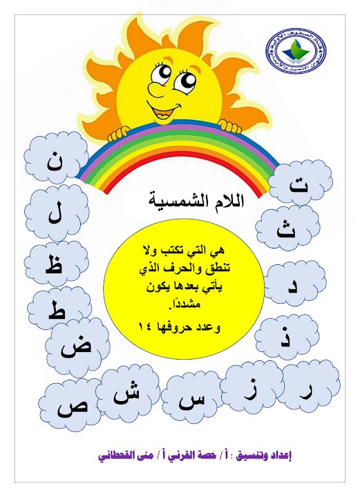الصفوف الأولى لغة عربية شرح اللام الشمسية واللام القمرية مدرستي الامارتية